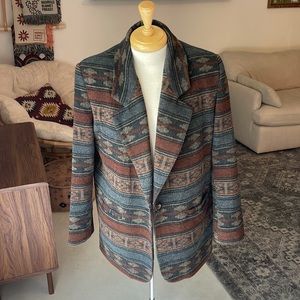 Braetan Vintage Southwest Oversized Blazer L